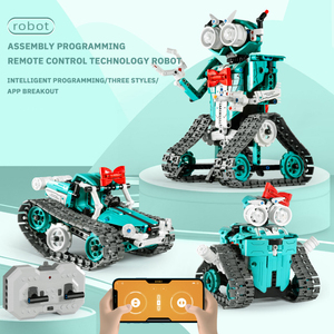 Doppio modalità di controllo remoto Robot blocchi di costruzione con 3 forme modello tecnico assemblare mattoncini per bambini giocattoli di programmazione - Product Image 2