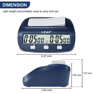 Timer digitale per il gioco da tavolo degli scacchi semplice da usare orologio da scacchi portatile colorato con conto alla rovescia automatico del conteggio dei bonus - Product Image 3
