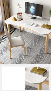 Diseño moderno Simple Fácil instalación Patas de madera maciza desmontables Ahorro de espacio Mesa de ordenador Escritorio y silla - Product Image 4