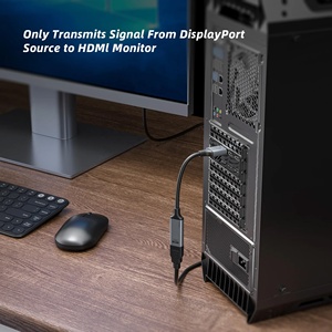 SYONG doğrudan tedarik 4K * 2K DP Displayport 1.4 erkek HDMI 2.0 dişi adaptör 0.2m kablo 5mm dış çap 4K DP HDMI dönüştürücü - Product Image 5