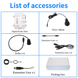 Radar de aparcamiento automático para coche, Ayuda de marcha atrás, zumbador de asistencia con pantalla LED, 4 sensores, SONDA DE SEGURIDAD delantera y trasera, sistema de detección de punto ciego - Product Image 3