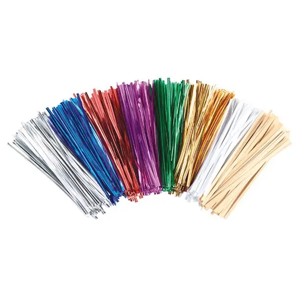 Commercio all'ingrosso carta patinata 7 "carta Kraft Twist Tie di carta fascette di torsione produttori e fornitori metallizzato torsione nastro