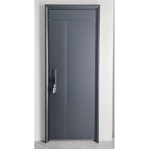 DJMI Modern basit tasarım türk tarzı çelik ahşap zırhlı kapı güvenlik kapısı çelik çerçeve ana kapı tasarımı için - Product Image 6