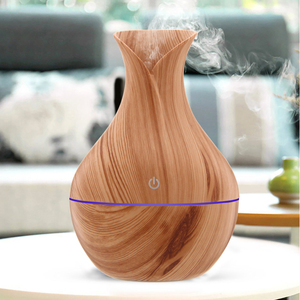 130ml USB elektrikli aromalı uçucu yağ difüzör ultrasonik hava nemlendirici ahşap tahıl LED ışıkları Aroma YAYICI ev için - Product Image 1