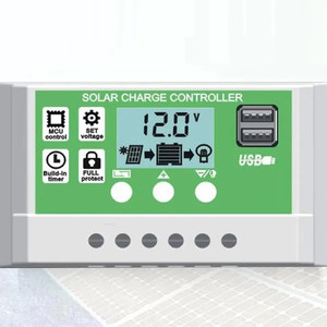 10A 20A 30A 12V/24V LCD-Display Solar ladegerät Blei-Säure-Batterie Lithium-Ionen-PWM-Solar laderegler USB 5V - Product Image 2