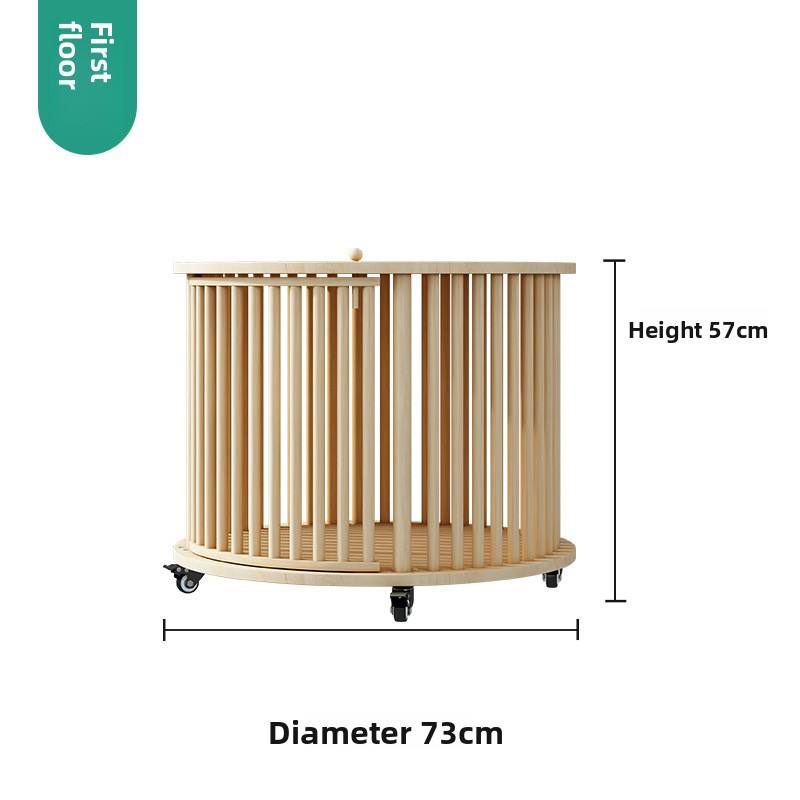 Cage à un seul niveau en bois massif pour chat 73*57cm