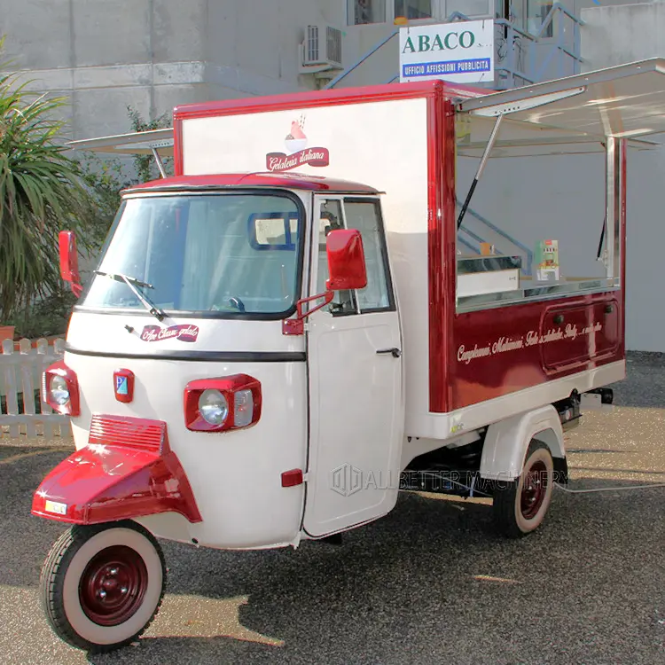 Fast Food Kiosk Electric Food Truck Tuk Tuk Taco Juice Van Mobile Ice Cream Food Cart Hot Dog Vending Cart