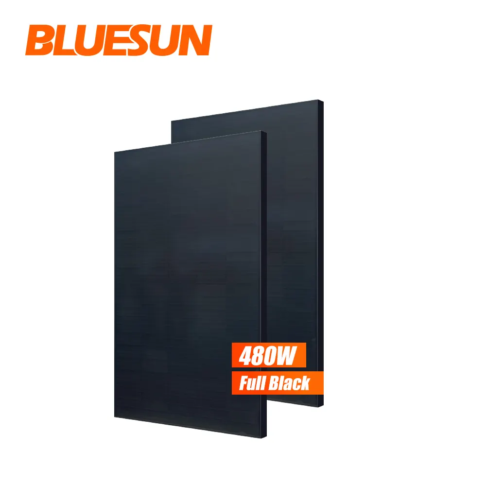 Bluesun EU 창고 빠른 배송 전체 블랙 480 와트 태양 전지 패널 CE TUV UL 인증과 모노 결정 태양 전지 패널