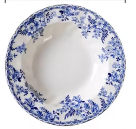 Assiette creuse bleue 8,5