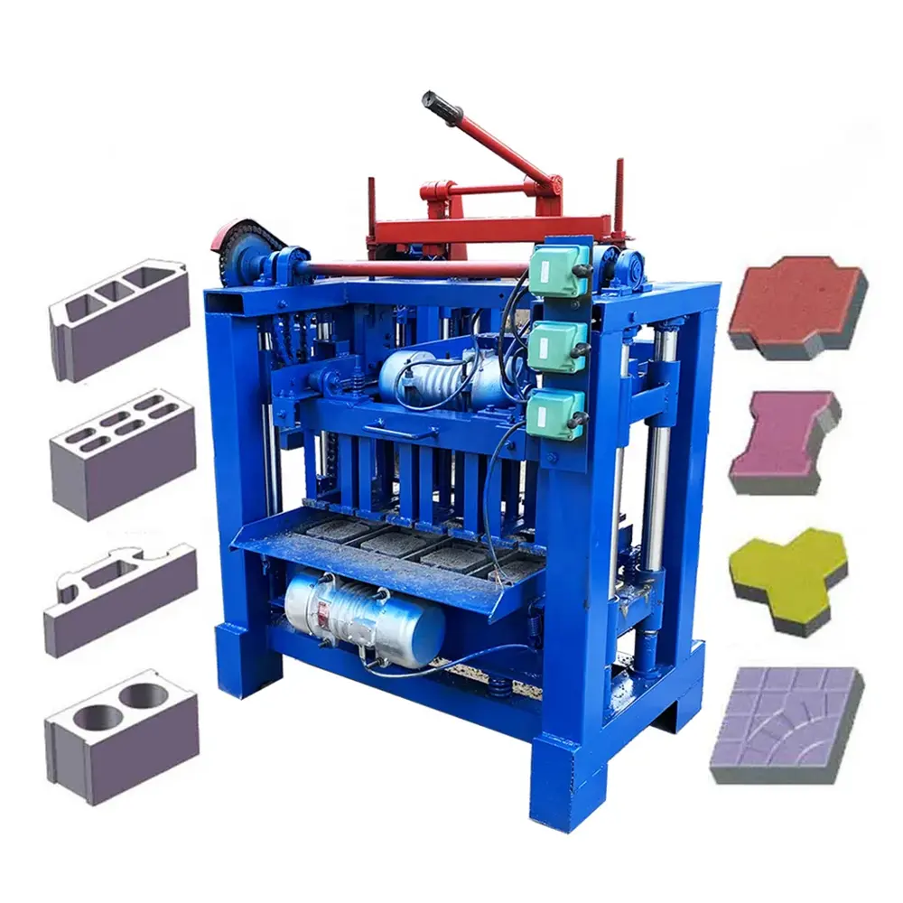 Máquina semiautomática para hacer ladrillos Construcción Máquina para hacer bloques de ladrillos de hormigón