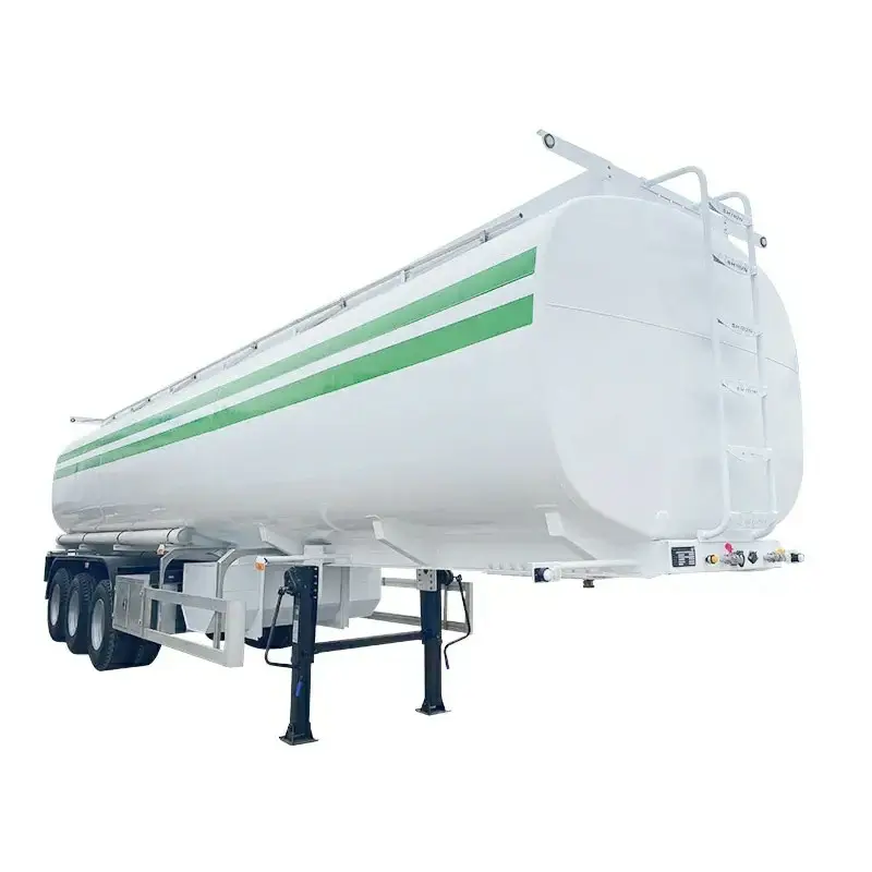 vacuum tanker trailer fuel sunflower oil tanker trailer Tri Axle Oil Fuel Tank Semi Trailer for sale