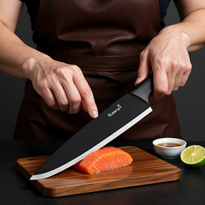 Bộ dao bếp bằng thép không gỉ cao cấp Kuisine kèm dụng cụ mài dao và giá đỡ - Product Image 5