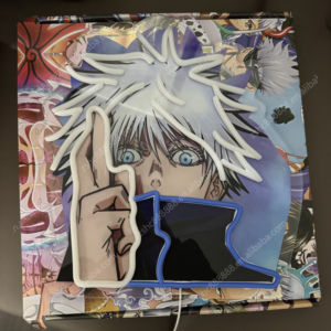 Jujutsu Kaisen Gojo Hình Dạng Neon LED Tường Trang Trí Nội Thất Tùy Chỉnh UV In Ấn Manga Nhân Vật Cho Phòng Ngủ Anime Điện Tử Đăng - Product Image 2