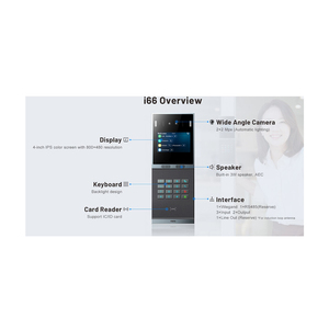 Intercomunicador IP de teléfono de puerta SIP de reconocimiento facial con pantalla a color IPS de 4 pulgadas - Product Image 6