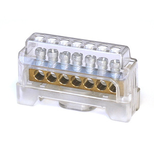 批发价格面板安装接线板7孔57A 10平方米配电单极接线板 - Product Image 1