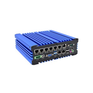 Mini PC industrial 8 Lan Port PC Computadora de control industrial DDR4 mini pc Dual Core Computadora industrial integrada sin ventilador - Product Image 2