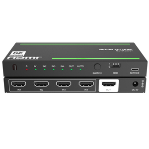48Gbps 8K 4X1 <strong>HDMI</strong> <strong>Switch</strong> 4 in 1 Out with Remote Controller for HDTV - Product Image 1