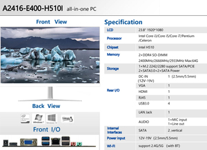 2024新製品メーカーAIOPC 23.8 ''コアi5i7 i9モノブロックオールインワンデスクトップオールインワンPCデスクトップコンピューター - Product Image 6