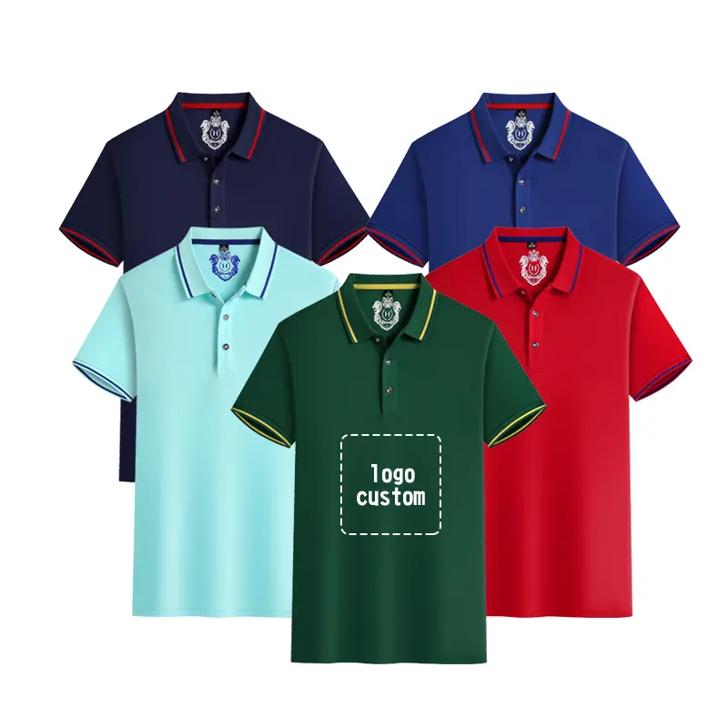 Custom oem china polo shirt fashion design 100% polyester 200 grams plus size men's business polo shirt