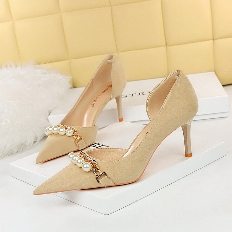 Beige (hauteur du talon 7 cm)