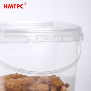 Transparent Plastic Bucket 280ML 500ML 1L 2L Safe and Non-toxic Plastic Pail Food Storage Box Plastic <strong>Container</strong> - Product Image 3