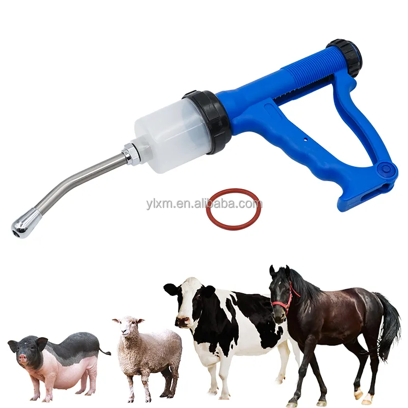 Pistola de secado automático de plástico, jeringa de medicina para ganado, ovejas, cabras y animales, 70ml
