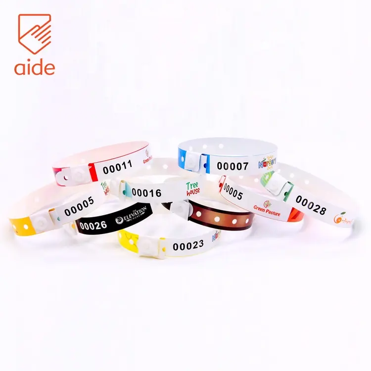 Gelang Slap Masuk Pesta Bahan Plastik Pvc Keras Motif untuk Hotel