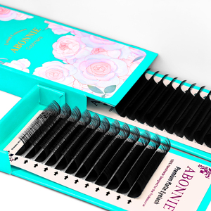 Abonnie yumuşak kaşmir kirpik uzantıları mat siyah kirpik tepsileri Pbt Fiber vizon kirpik uzantıları tepsiler kadife kirpik uzantıları - Product Image 1
