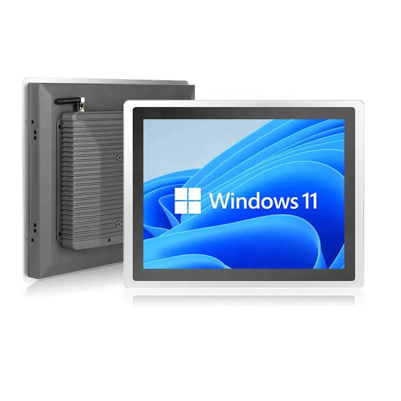 Rasio bingkai terbuka kapasitif Industri 10.1 17 inci kecerahan tinggi layar sentuh Panel PC Monitor komputer
