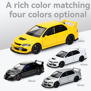 Diecast 1:32 alaşım modeli LANCER evrim lX EVO 9. Ses ve ışık geri çekme kapılar açık metal araba modeli ekran koleksiyonu oyuncak - Product Image 3