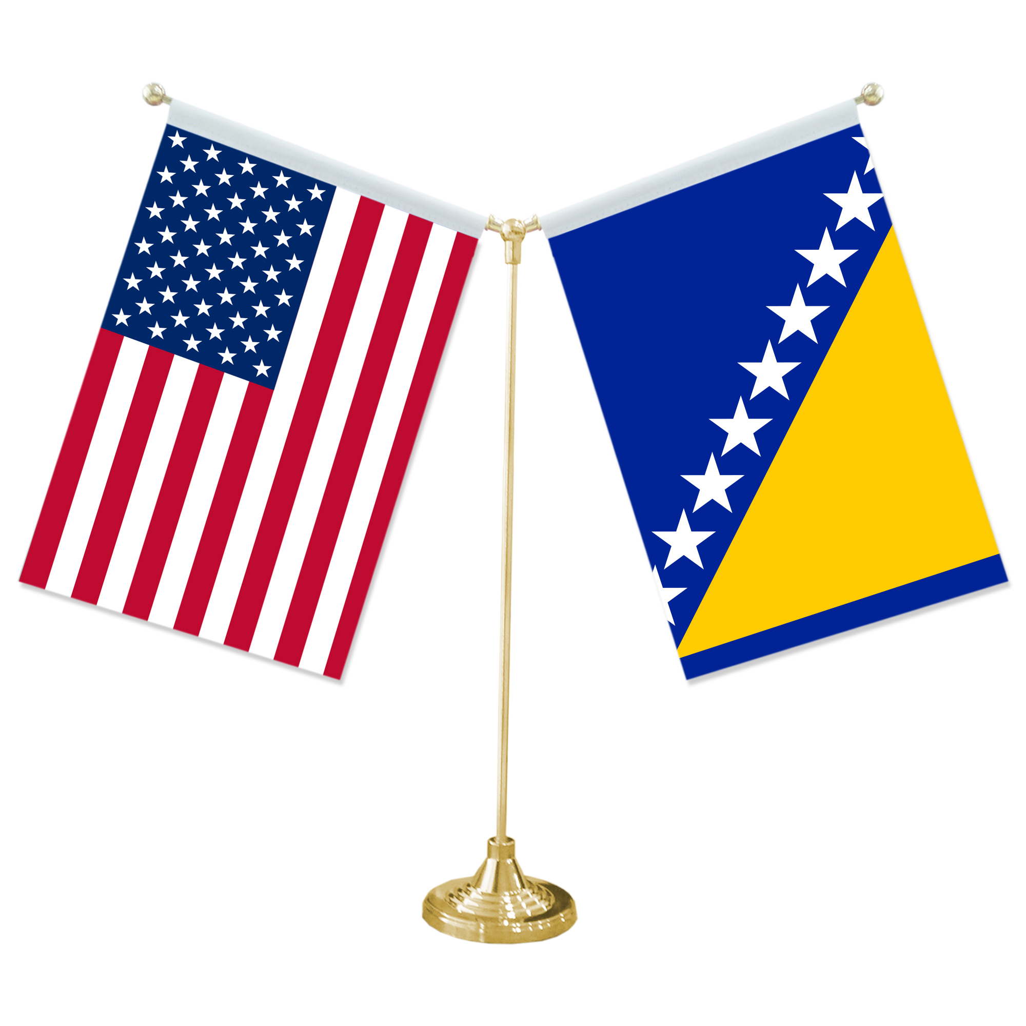 Bandera de EE. UU. y Bosnia y Herzegovina