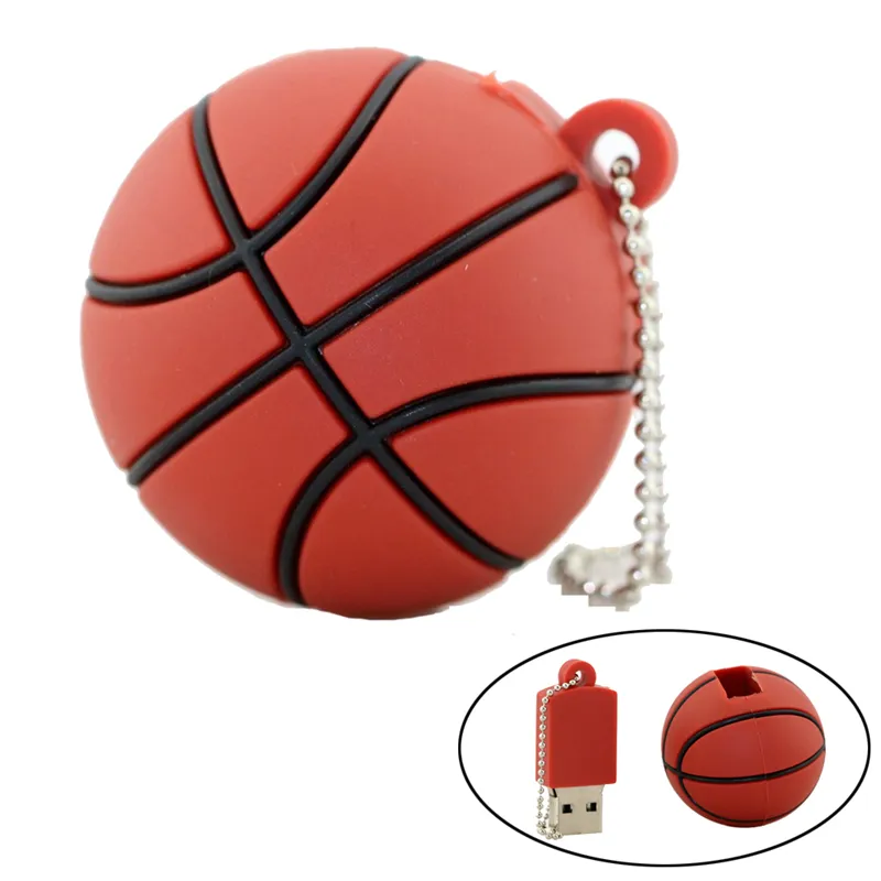 Ball 128GB Usb-Stick 4GB 16GB 32 GB 8GB 64GB Memoria usb 2.0 schlüssel 256 32 gb fußball Basketball USB-stick 500GB U Disk Stick