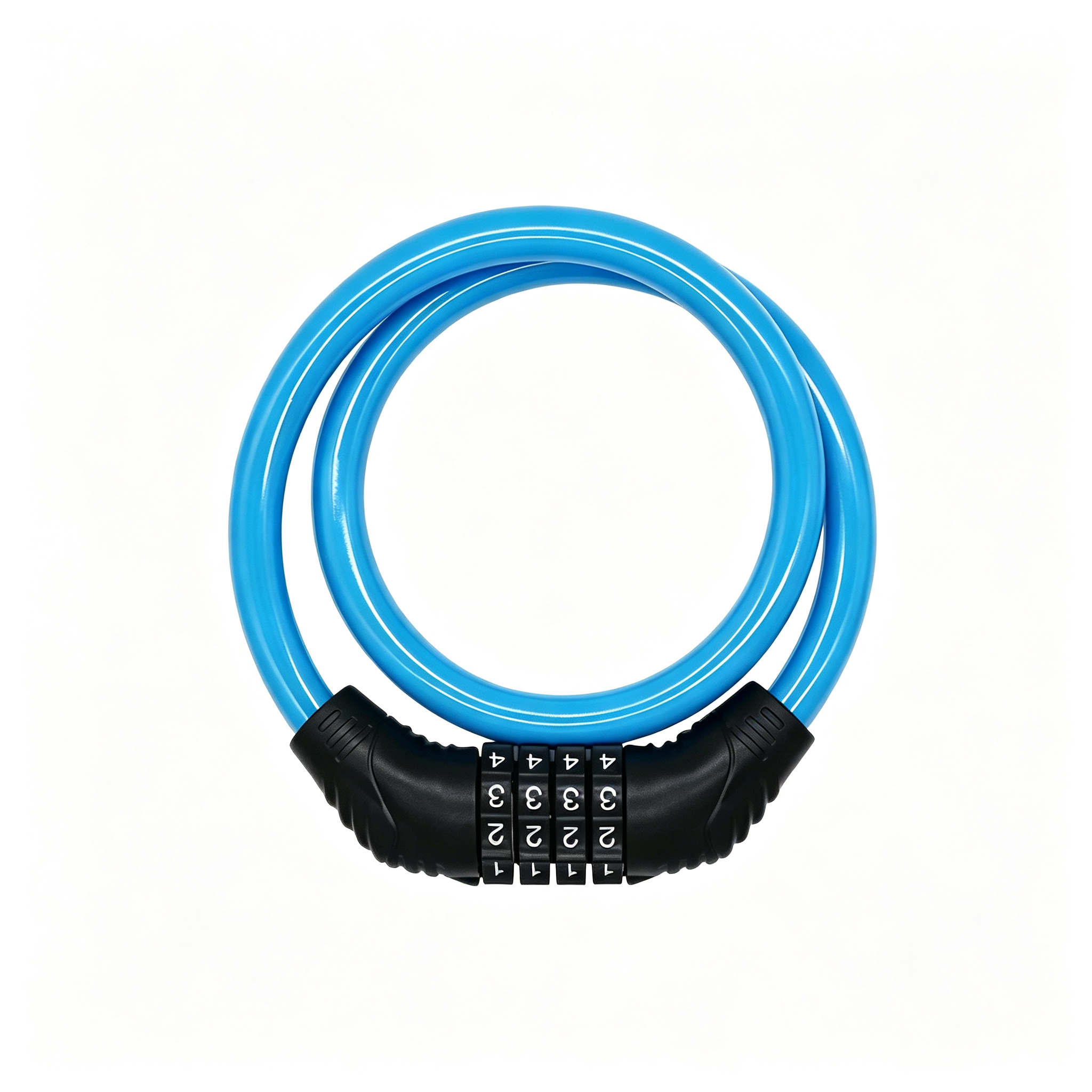 Blue 65cm Combination PVC-Coated Cable Lock