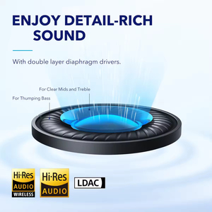 Anker Espaço Q45 PC <span class=keywords><strong>Computer</strong></span> Music Fone De Ouvido Over-ear Sem Fio Headsets Cancelamento De Ruído Fone De Ouvido Gaming Com Microfone