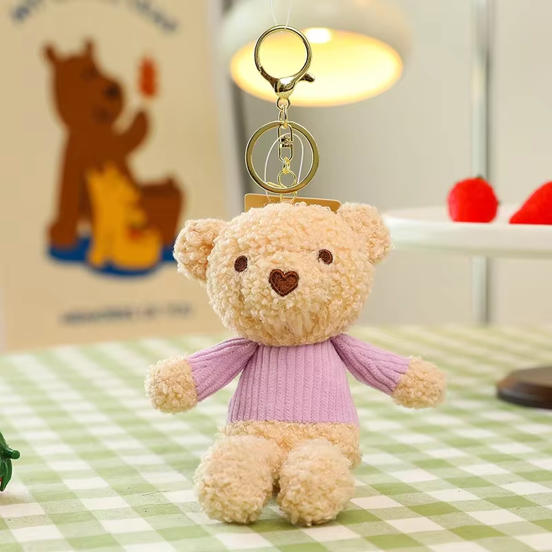 Purple stripe bear-4 inches