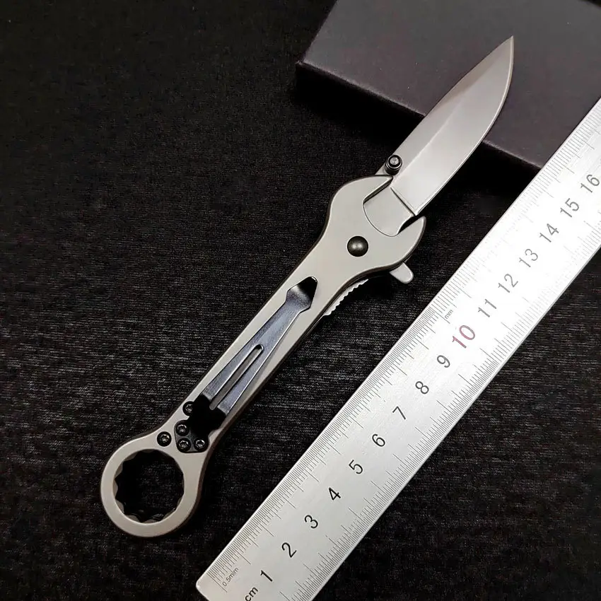 Taşınabilir yeni aracı çok fonksiyonlu anahtarı tüm çelik katlanır bıçak