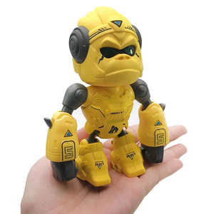 Diecast elektronik ses aksiyon figürü hayvan karikatür oyuncak aydınlatma Mini Kingkong modeli mekanik şiddetli Orangutan ile çocuklar için - Product Image 5