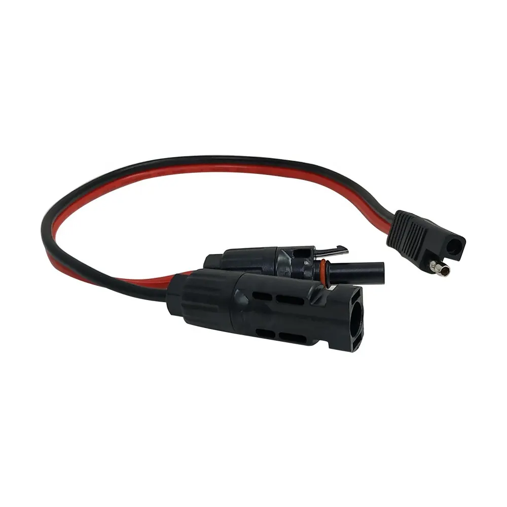 10AWG SAE 대 다중 접점 4mm 암수 커넥터 DC 태양열 PV 전원 케이블 4mm 6mm 8mm