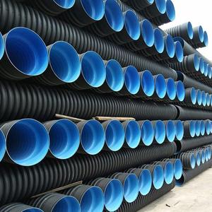 Kanalizasyon pürüzsüz yüzey bina yeraltı drenaj havalandırma soketi için <span class=keywords><strong>HDPE</strong></span> çift duvar oluklu PE plastik tüpler