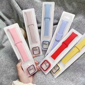 3 in 1 ekran koruyucu + PC durumda + silikon saat kayışı Apple izle serisi 10 9 8 7 saat kayışı için iwatch tüm Moldes Watchband - Product Image 2