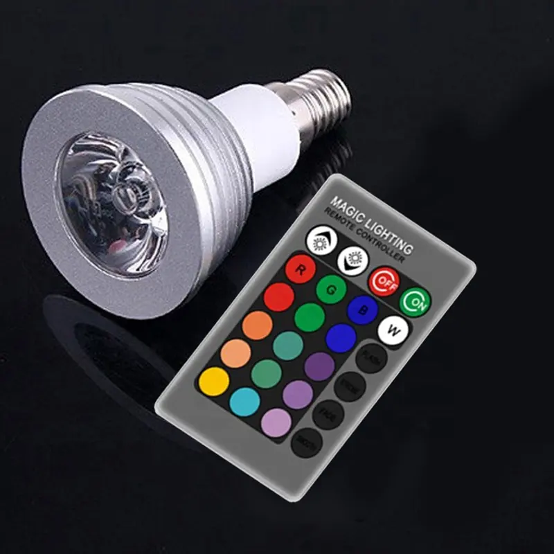 Haushalt Beleuchtung E14 Mix Farben Ändern mini Led-strahler led rgb fernbedienung 3w spot licht