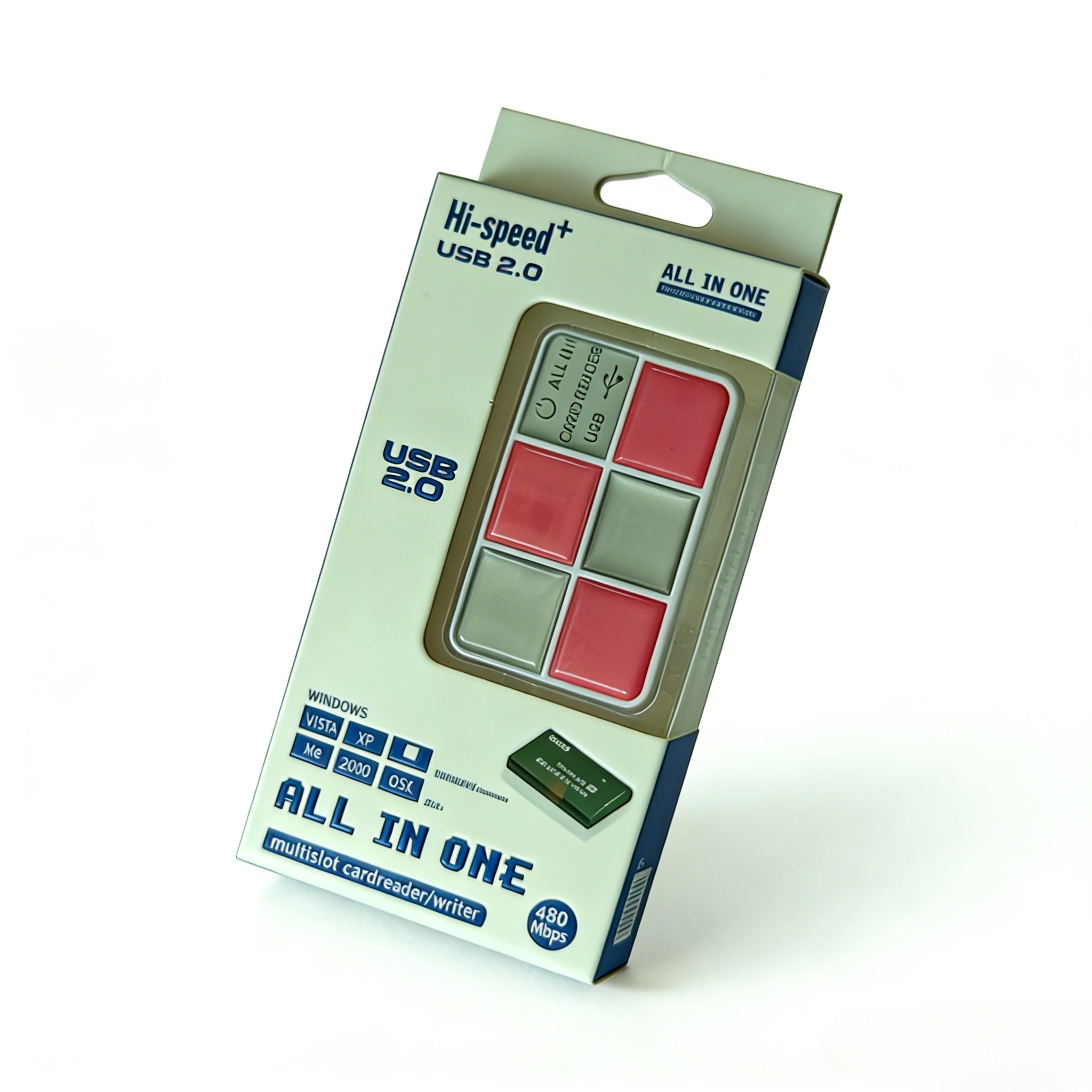 Pink 6-in-1 Card Reader