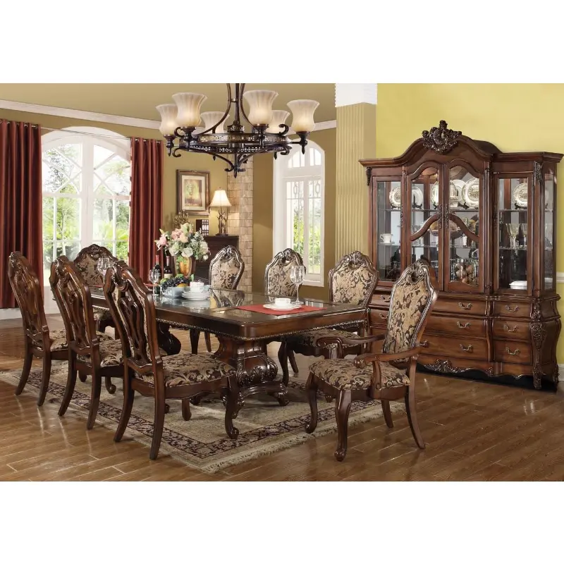 Sala de jantar regional francesa, conjuntos clássicos de luxo, sala de jantar, conjunto de móveis americanos wa188