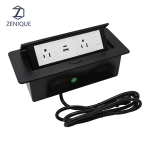 Nuevo producto Enchufe de escritorio multifunción Pop Up Oculto para oficina con 2 interfaces de alimentación europeas Carga 2 + C - Product Image 2