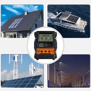 Полностью автоматический контроллер солнечных батарей LCD 30A 12V 24V с двойным USB + DC для уличных фонарей фотоэлектрических систем - Product Image 6