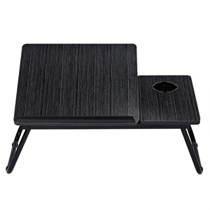 Venta al por mayor de escritorio portátil negro con patas plegables bandeja de desayuno mesas bandeja portátil mesas ordenador ajustable mesa de cama - Product Image 3