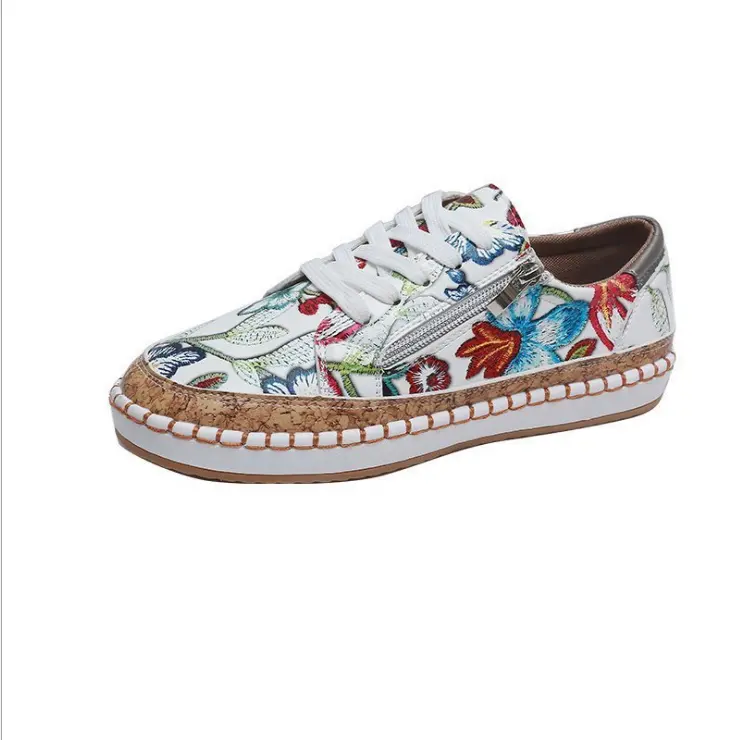 New Fashion 2022 Fall Fisher Size 12 Vrouwen Platte Schoen Vrouwen Casual Sportschoenen In Bloemen Loafer