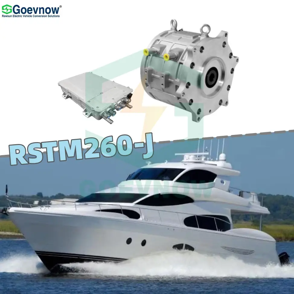 Goevnow Kit Motor Inboard Elektrik untuk Kapal RSTM260-J Pengontrol Mesin Inboard PMSM Kit Lengkap Motor Poros Spline Internal