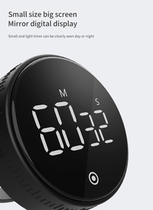 Vendita diretta di fabbrica Logo personalizzato nuovo semplice Timer rotante da cucina regolazione silenziosa Timer digitale - Product Image 6
