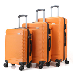 Vali kéo du lịch bằng da trang trí ABS, nhiều kích cỡ, khóa kéo, bánh xe xoay, khóa TSA - Product Image 4